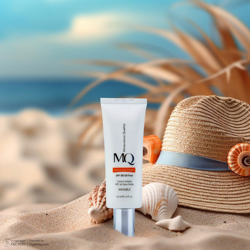 کرم ضد آفتاب بدون رنگ ام کیو SPF50 INVISIBLE محافظ UVA ،UVB، تنظیم ترشح چربی پوست، ضد آب، مرطوبکننده، مناسب پوست چرب حجم 55 میلیلیتر