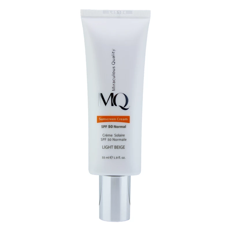 کرم ضد آفتاب رنگی ام کیو SPF50 LIGHT BEIGE-Normal محافظ UVA ،UVB، مناسب انواع پوست حجم 55 میلی‌لیتر