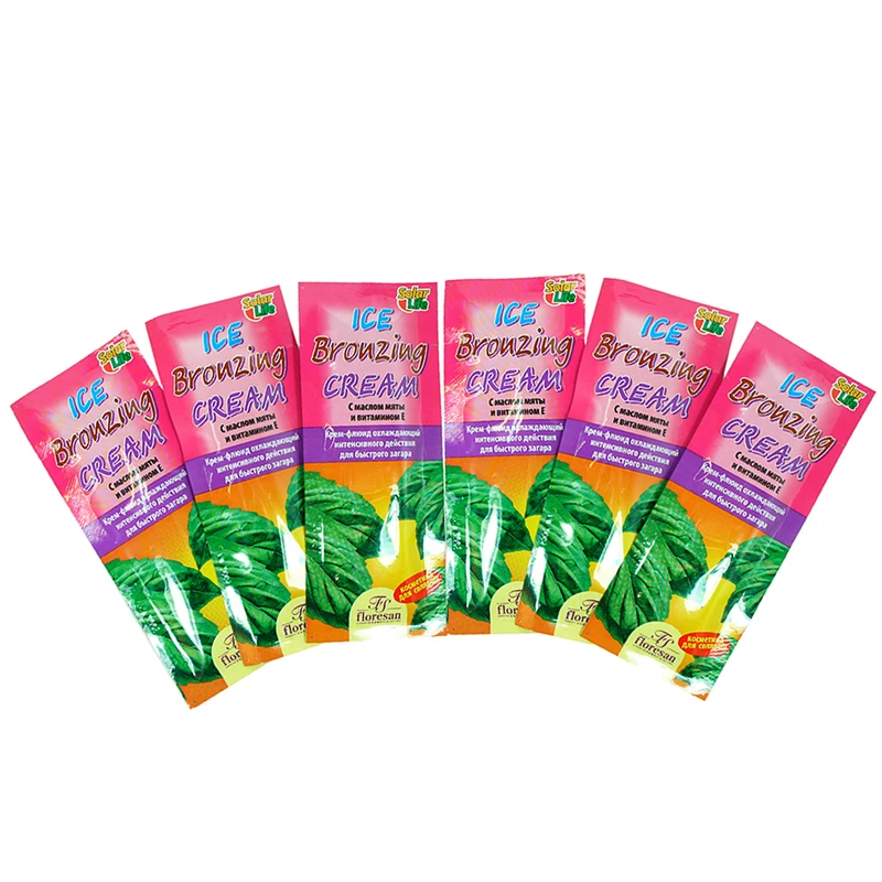کرم برنز کننده فلورسان ICE BRONZING CREAM حجم 15 میلی لیتر بسته 6 عددی