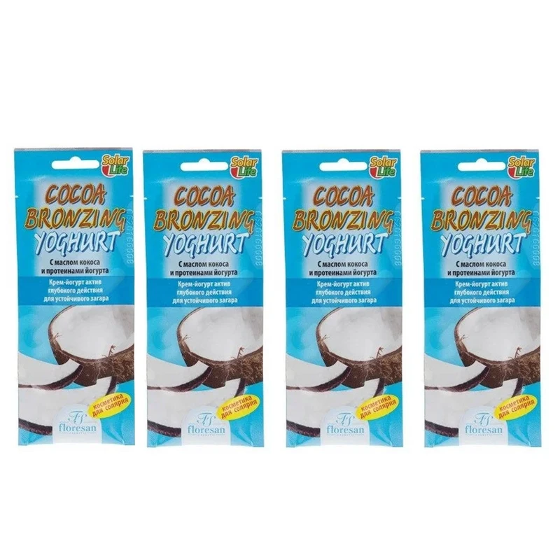 لوسیون برنز کننده فلورسان COCOA YOGHURT حجم 15 میلی لیتر بسته 4 عددی
