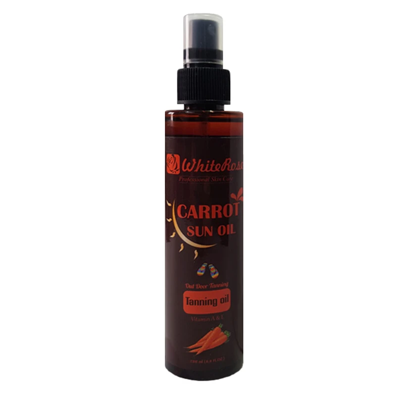 روغن برنزه کننده وایت رز CARROT حجم 200 میلی لیتر