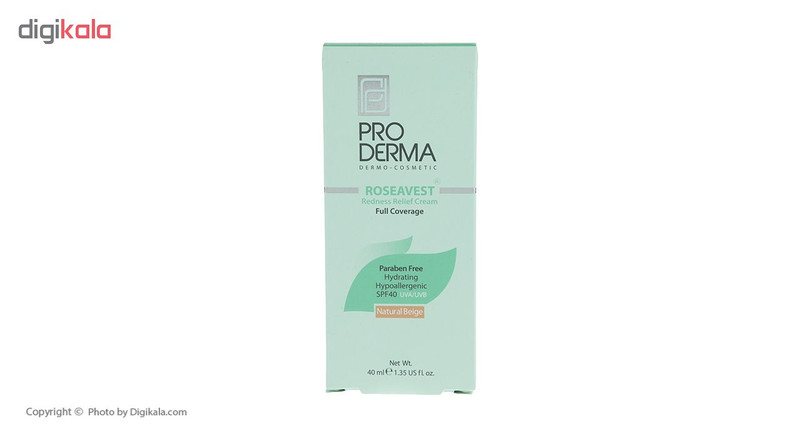 کرم پوشاننده رنگی پرودرما سری Roseavest Natural Beige حجم ۴۰ میلی لیتر