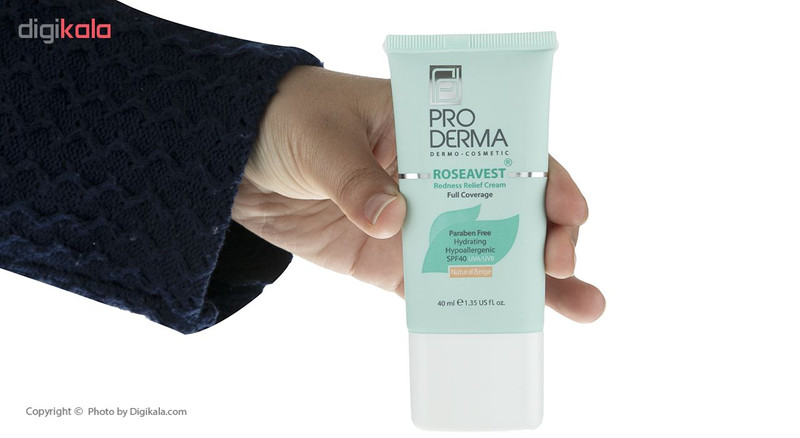 کرم پوشاننده رنگی پرودرما سری Roseavest Natural Beige حجم ۴۰ میلی لیتر