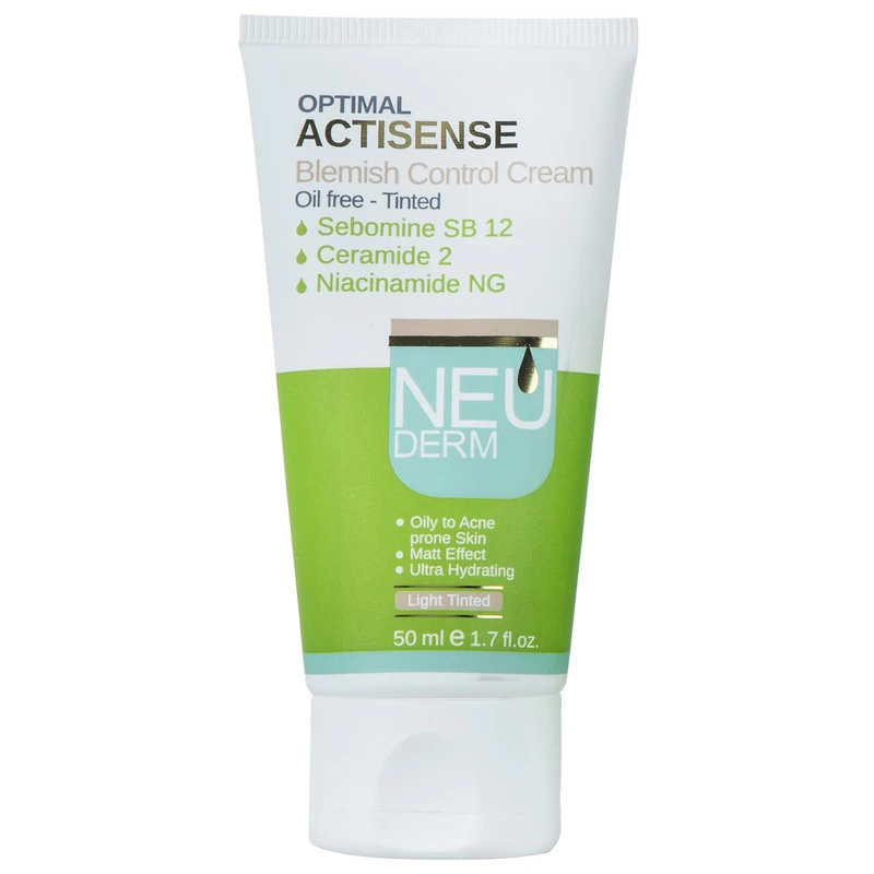 کرم رنگی پوشاننده لک نئودرم Optimal Actisense حجم 50 میلی لیتر