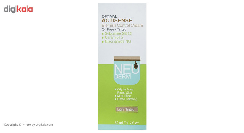 کرم رنگی پوشاننده لک نئودرم Optimal Actisense حجم 50 میلی لیتر