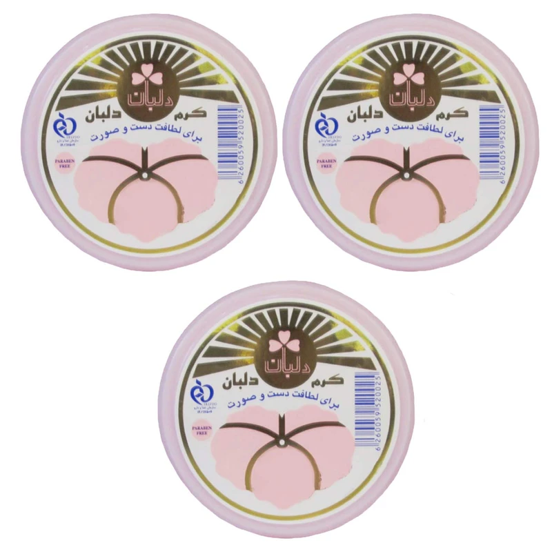 کرم مرطوب کننده دلبان DB03 حجم 90 میلی لیتر مجموعه 3 عددی