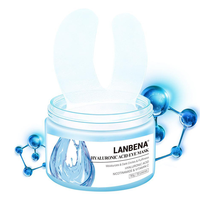 ماسک دور چشم لنبنا HYALURONIC ACID وزن 90 گرم بسته 50 عددی