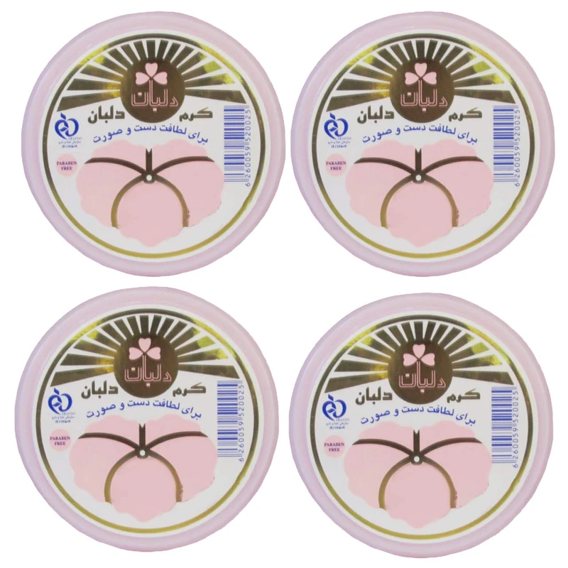 کرم مرطوب کننده دلبان DB04 حجم 90 میلی لیتر مجموعه 4 عددی