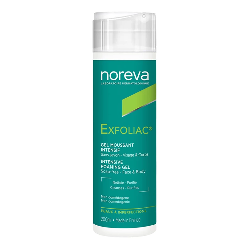 ژل شستشو صورت نوروا سری EXFOLIAC INTENSIVE حجم ۲۰۰ میلی لیتر