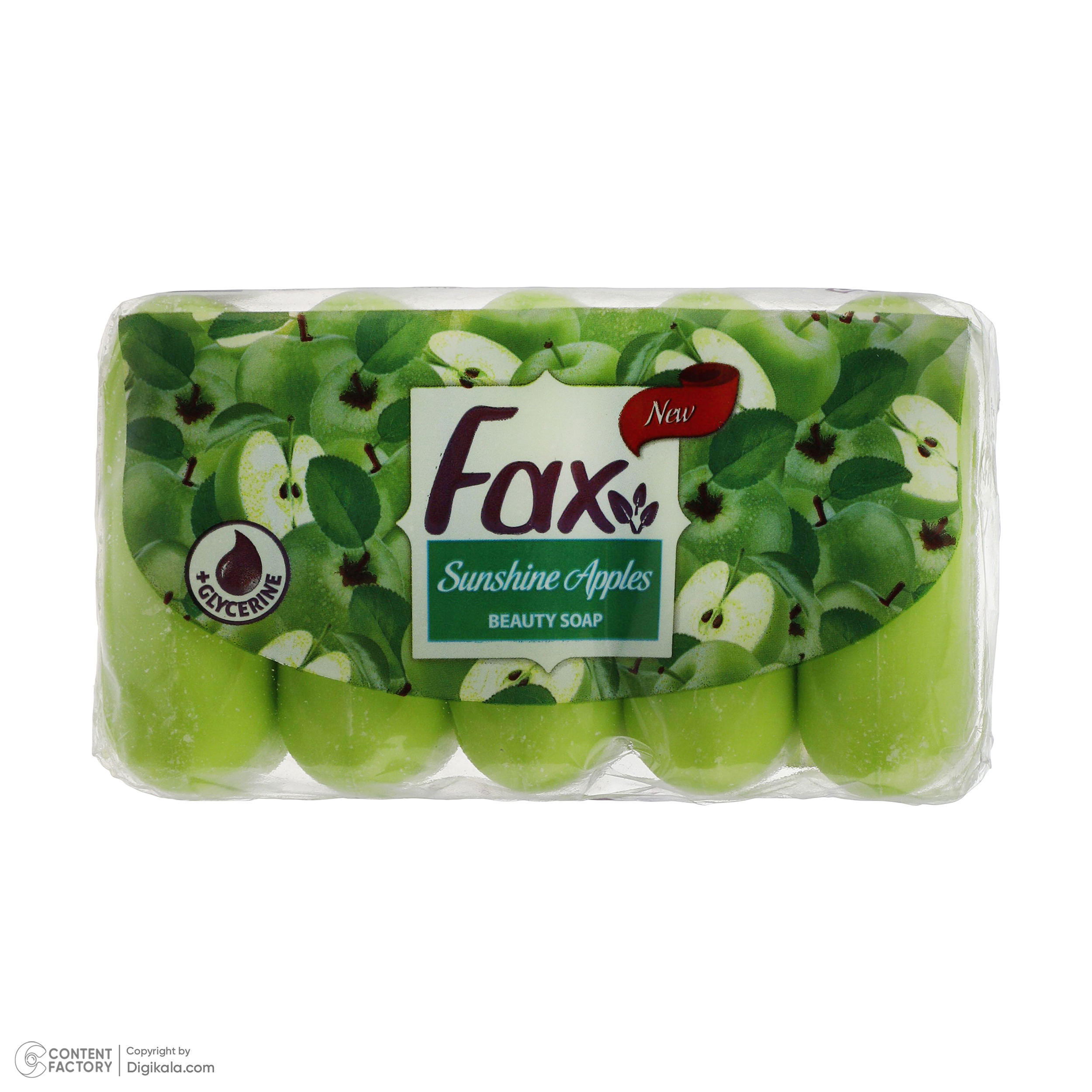 صابون شستشو فکس sunshine apple وزن 350 گرم بسته 5 عددی