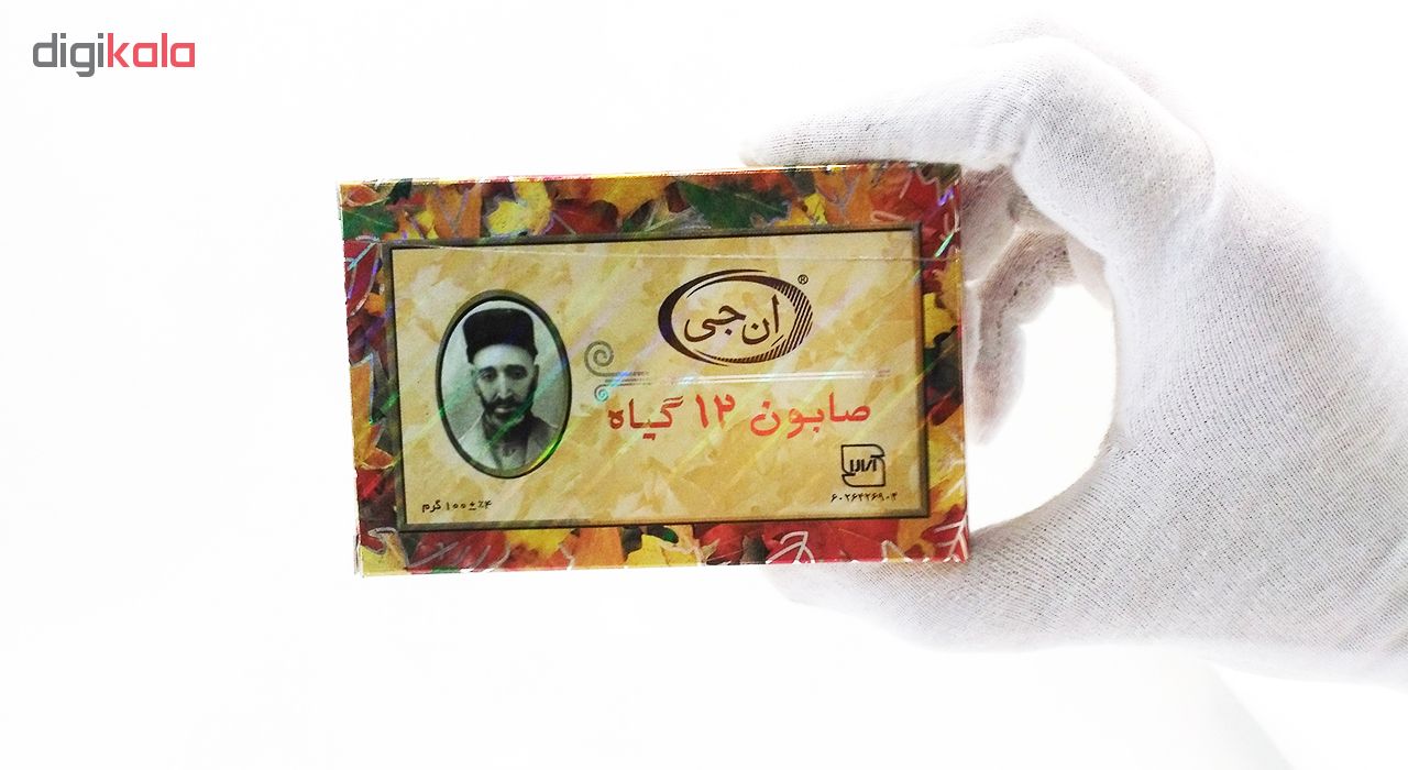 صابون 12 گیاه موی سر ان جی اورجینال NG Herb وزن 100 گرم