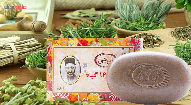 صابون 12 گیاه موی سر ان جی اورجینال NG Herb وزن 100 گرم