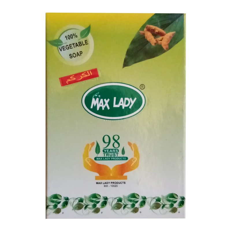صابون شستشو مکس لیدی زرد چوبه وزن 75 گرم