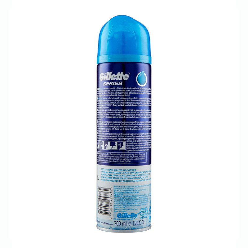 ژل اصلاح ژیلت مدل Sensitive Cool حجم 200 میلی لیتر