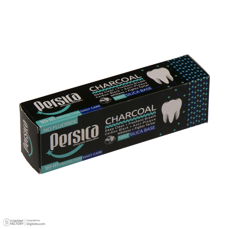 خمیر دندان پرسیکا مدل Charcoal وزن 100 گرم