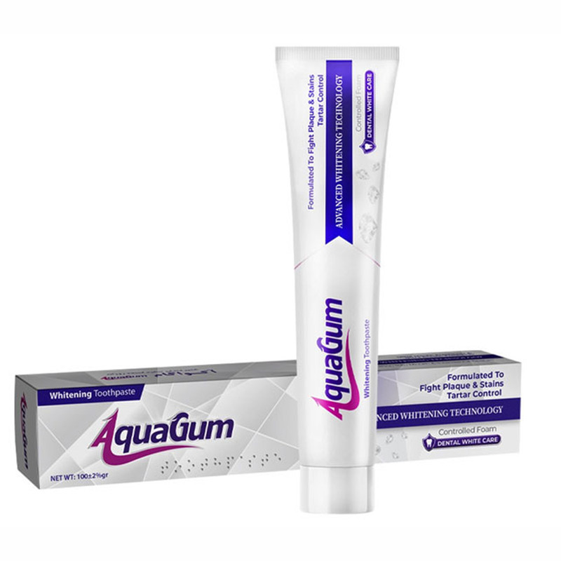 خمیر دندان آکواگام مدل Whitening وزن 100 گرم