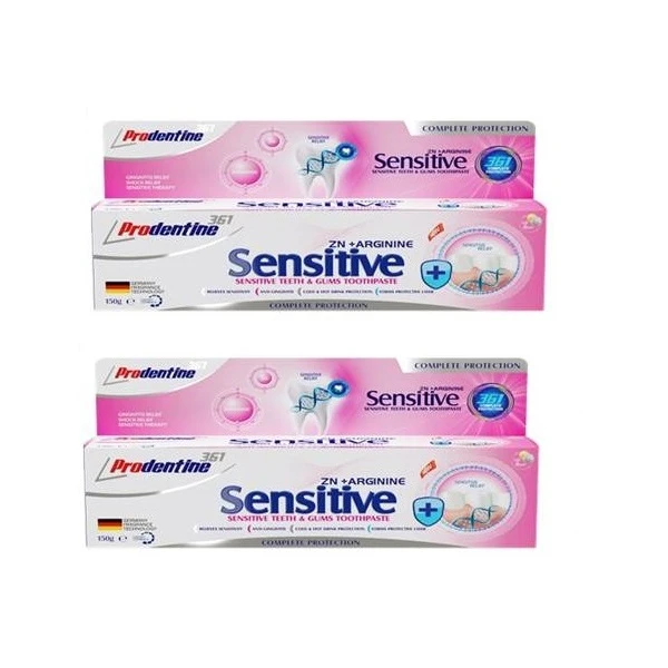 خمیر دندان پرودنتین مدل Sensitive حجم 150 میلی لیتر مجموعه 2 عددی