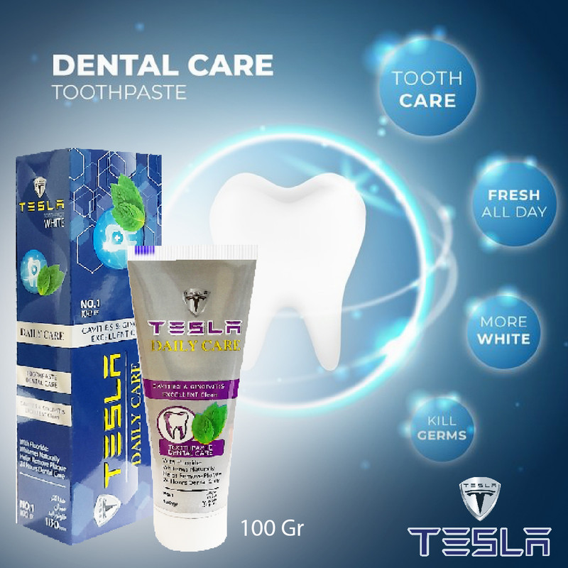 خمیر دندان تسلا مدل Daily Care وزن 100 گرم مجموعه 2 عددی