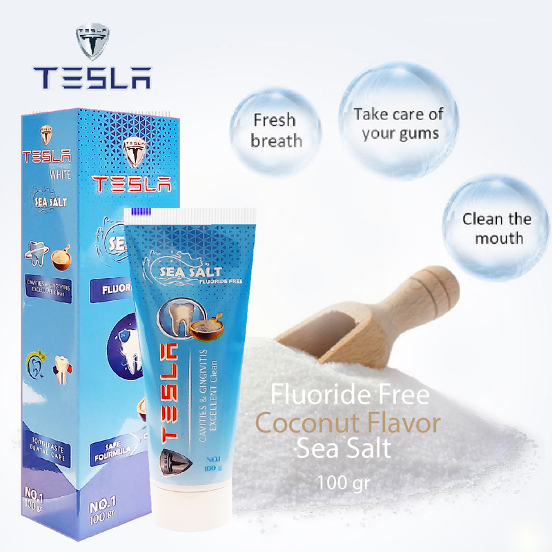 خمیر دندان تسلا مدل Sea Salt وزن 100 گرم مجموعه 2 عددی