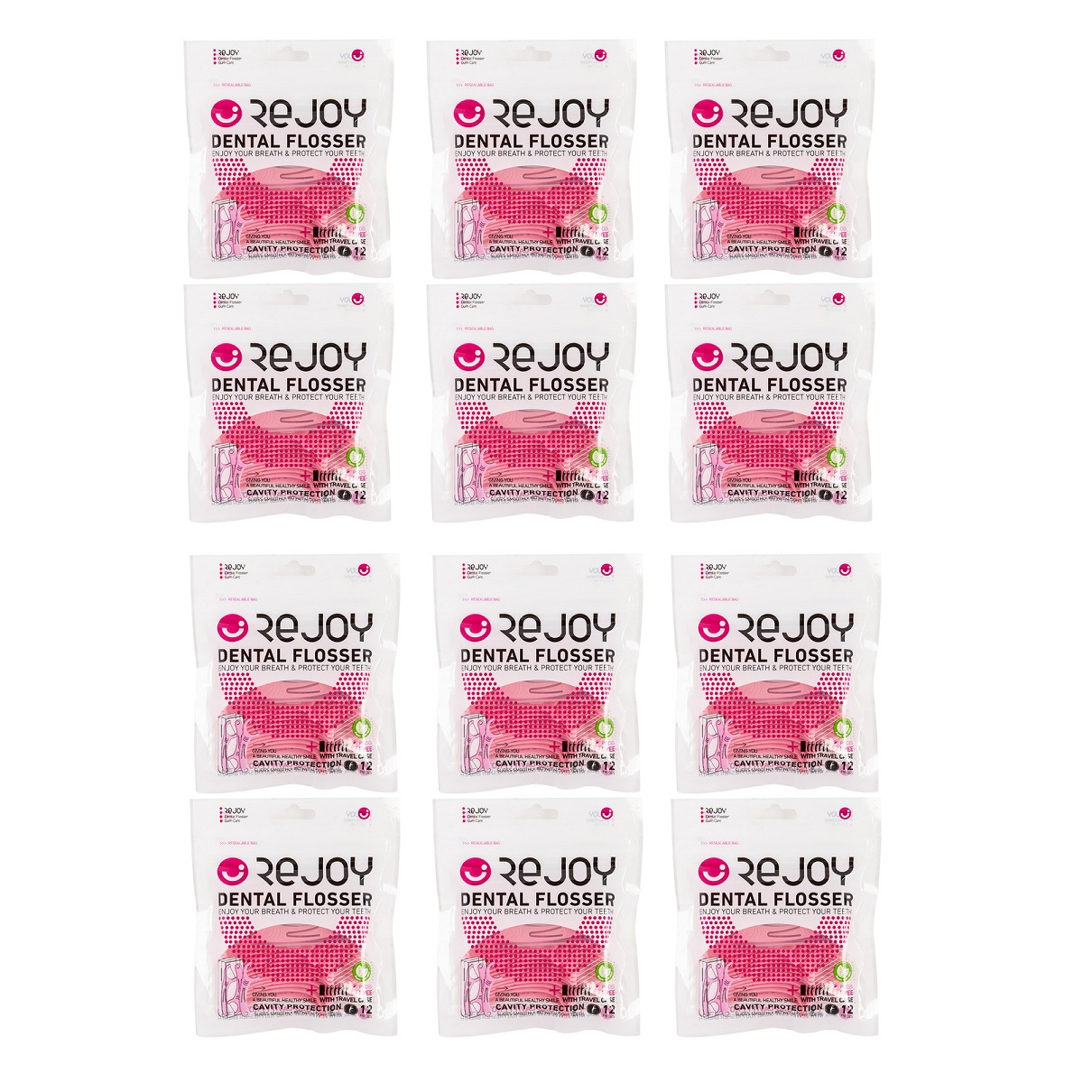 نخ دندان ریجوی مدل DENTAL FLOSSER بسته 12 عددی