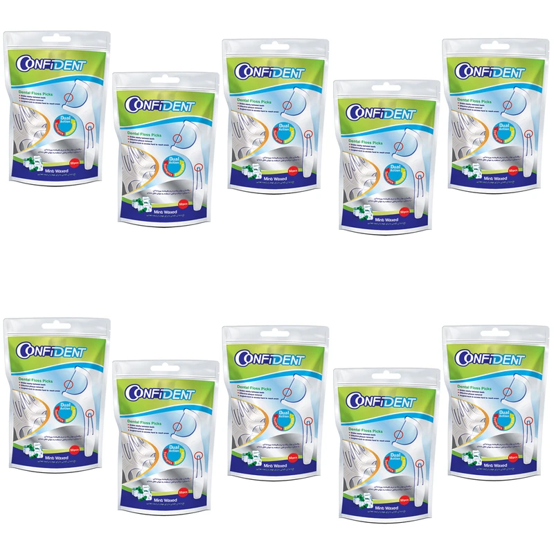 نخ دندان کانفیدنت مدل Pillow10 مجموعه 10 عددی