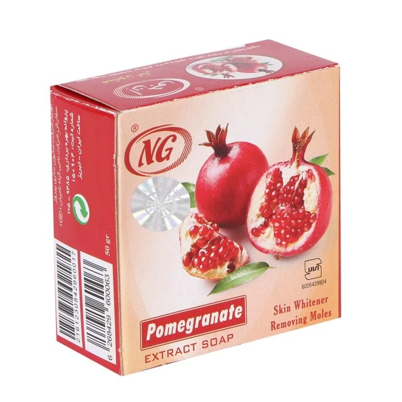 صابون انار ان جی Pomegranate وزن 50 گرم بسته 2 عددی