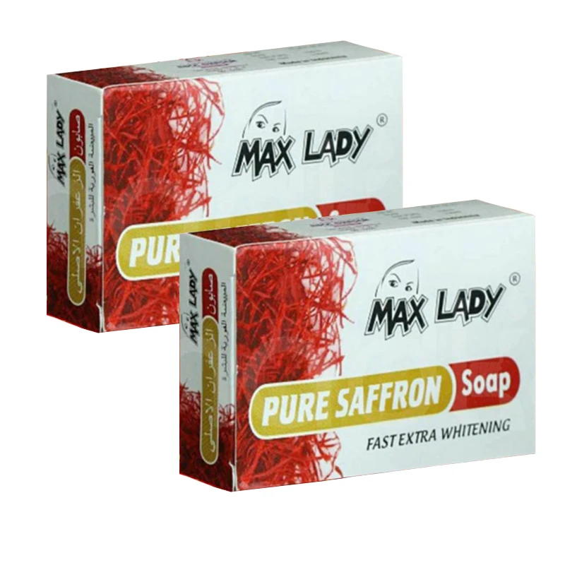 صابون شستشو مکس لیدی pure safaron وزن 75 گرم بسته 2 عددی