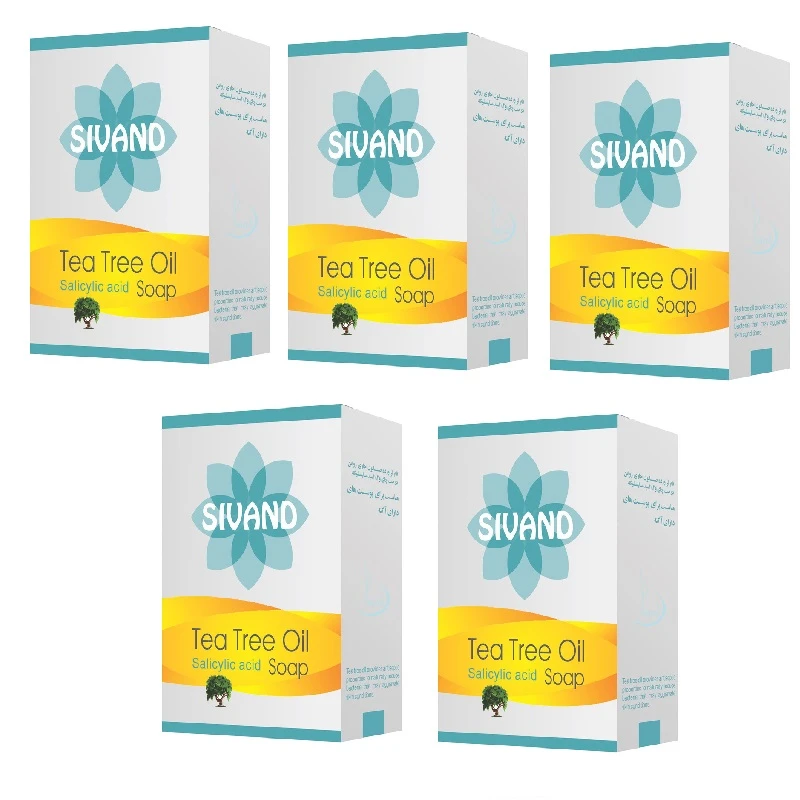 صابون ضد جوش سیوند Tee Tree Oil وزن 90 گرم مجموعه 5 عددی