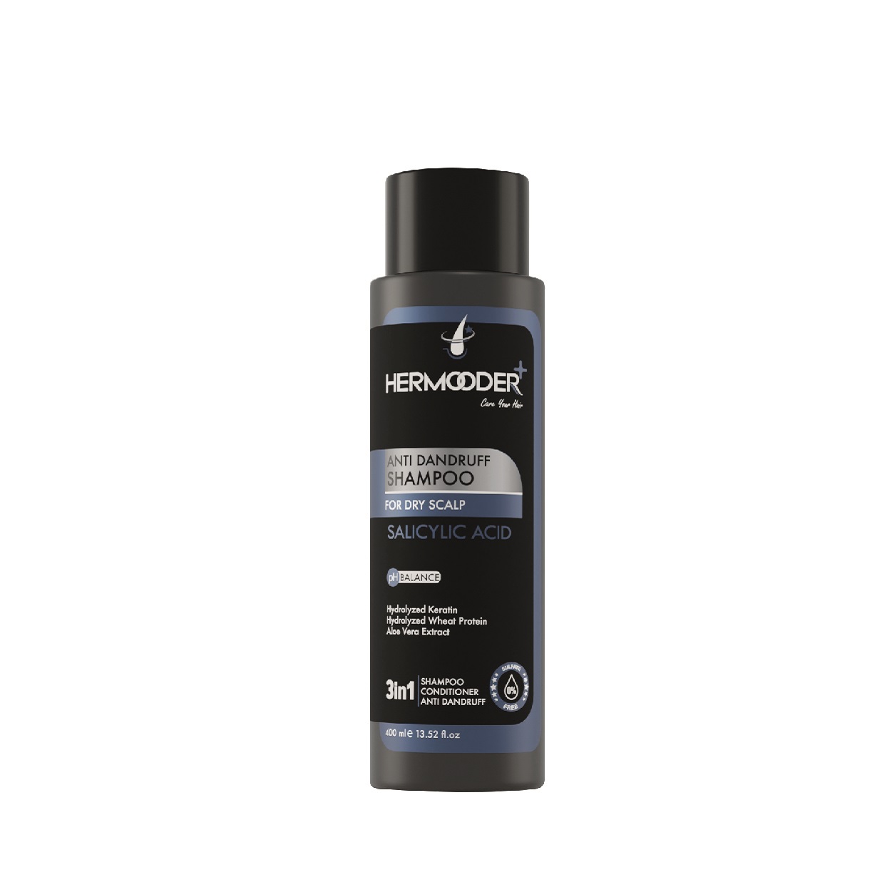 شامپو ضد شوره مو هرمودر SALICYLIC ACID400 حجم 400 میلی لیتر