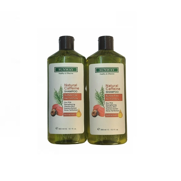 شامپو تقویت کننده مو سان وی Natural Caffein حجم 300 میلی لیتر