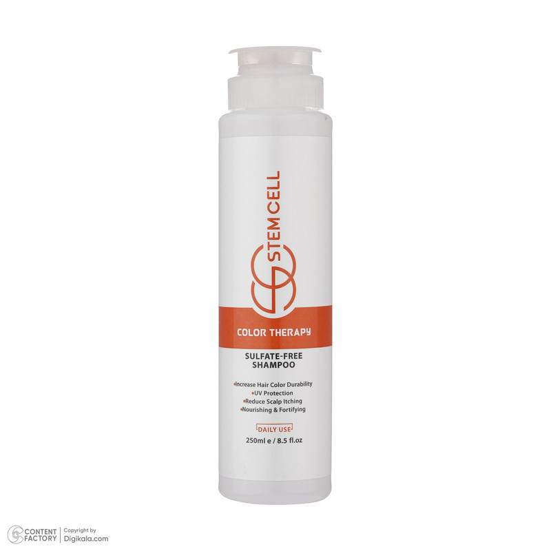شامپو مو استم سل Sulfate Free مناسب موهای رنگ شده و هايلايت شده حجم 250 ميلی ليتر