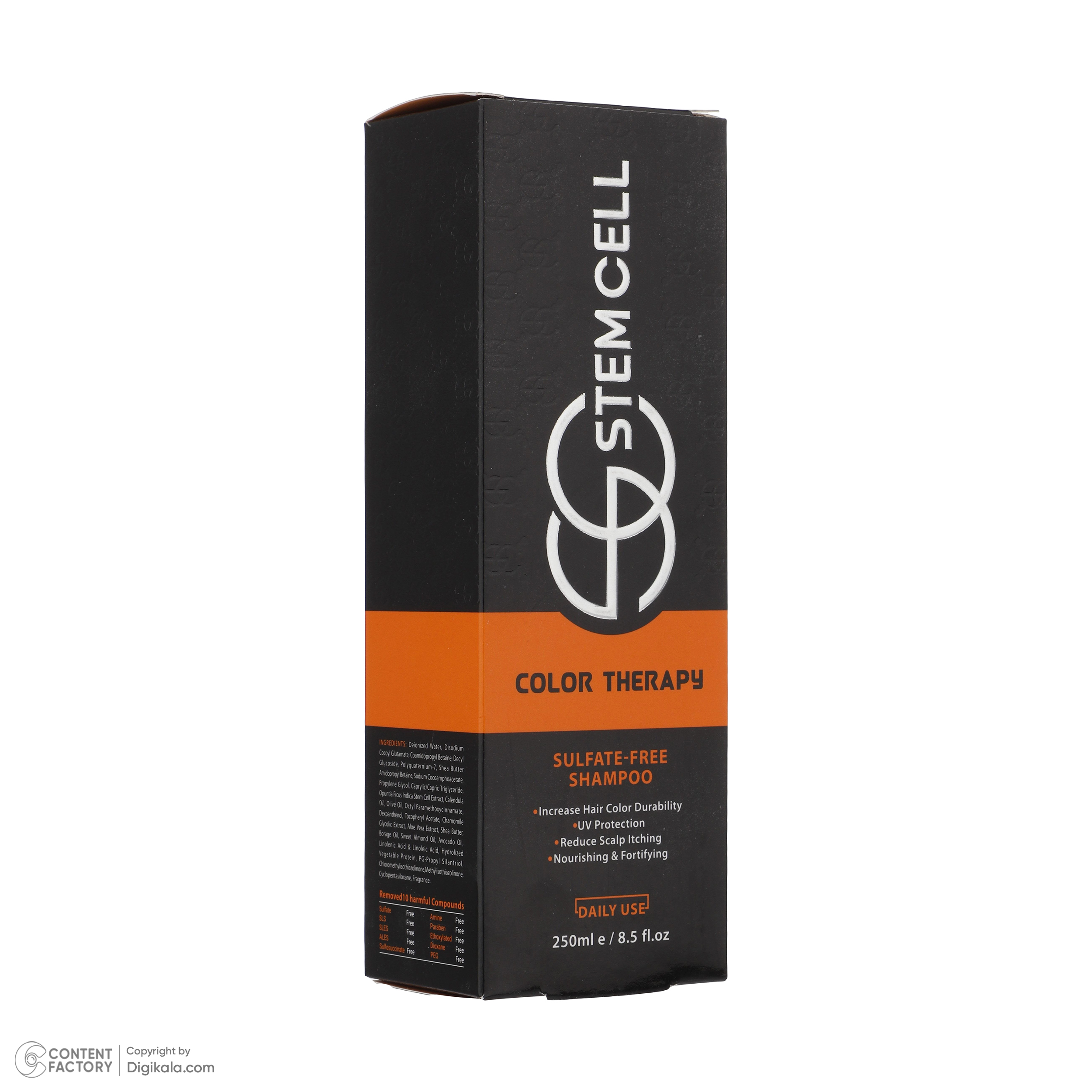 شامپو مو استم سل Sulfate Free مناسب موهای رنگ شده و هايلايت شده حجم 250 ميلی ليتر