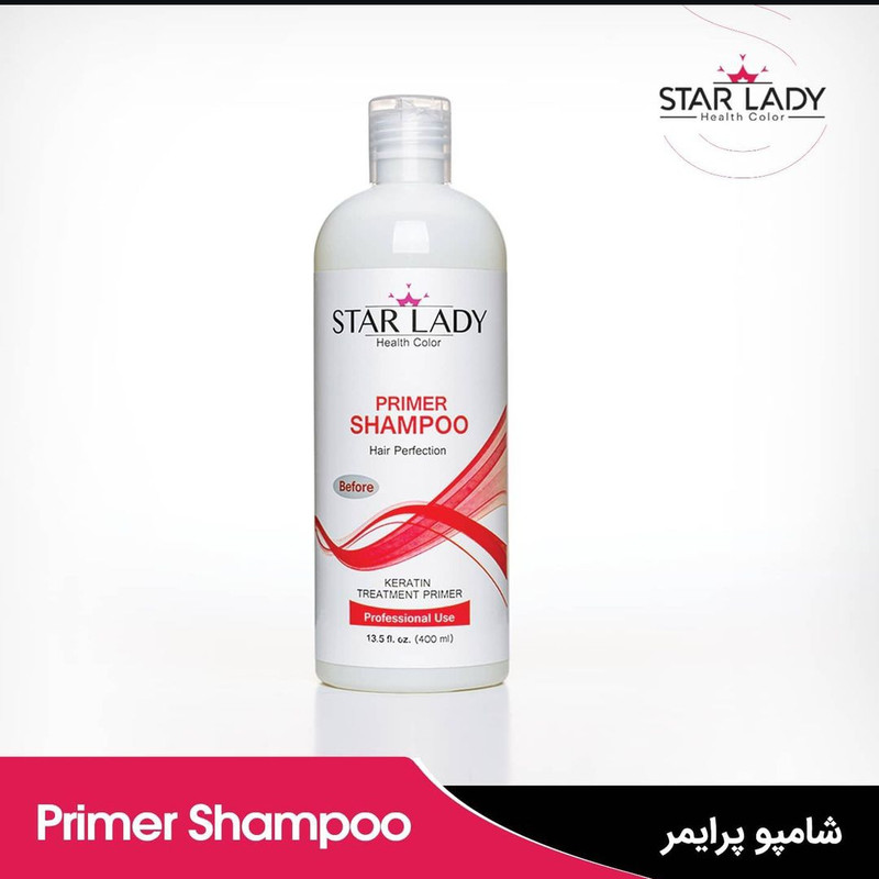 شامپو مو استارلیدی کراتین حجم 400 میلی لیتر مجموعه دو عددی