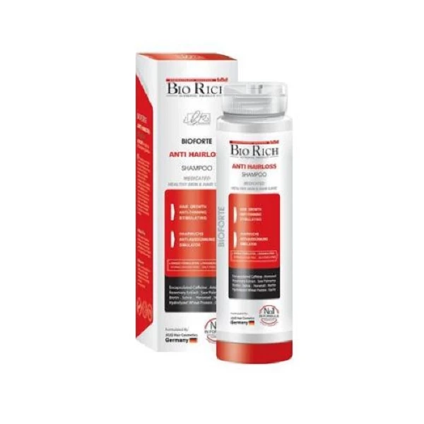 شامپو تقویت کننده و ضد ریزش مو بایوریچ ANTI HAIR LOSS حجم 250 میلی لیتر