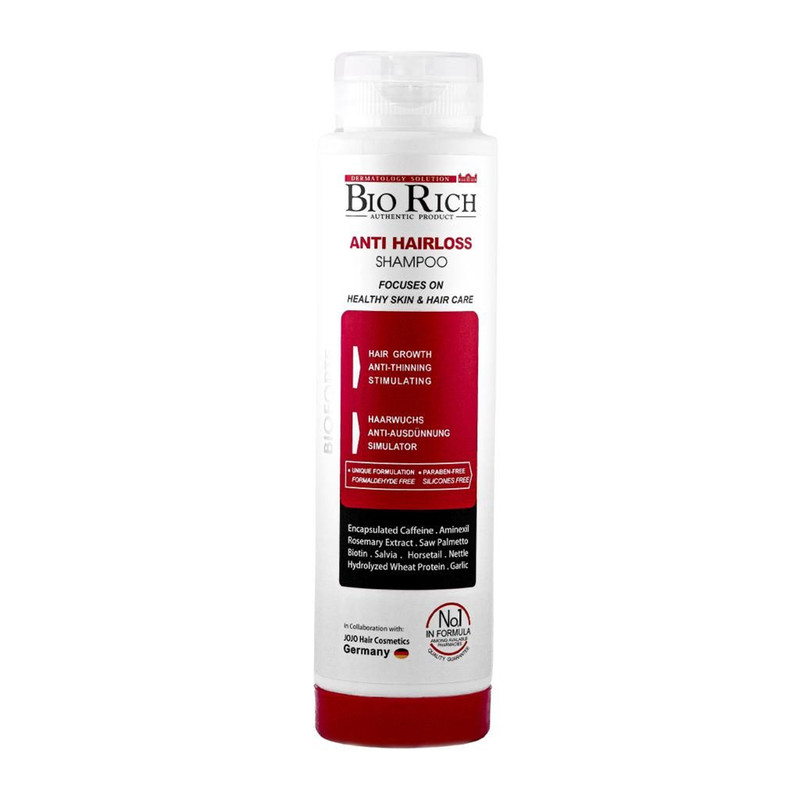 شامپو تقویت کننده و ضد ریزش مو بایوریچ ANTI HAIR LOSS حجم 250 میلی لیتر