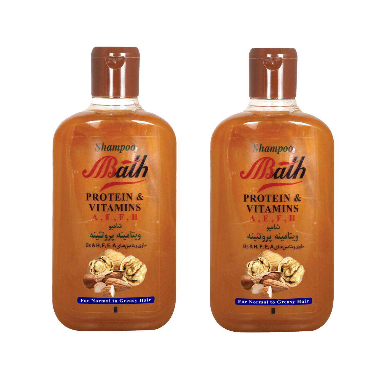 شامپو مو بس Walnut & Almond حجم 1000 میلی لیتر مجموعه 2 عددی