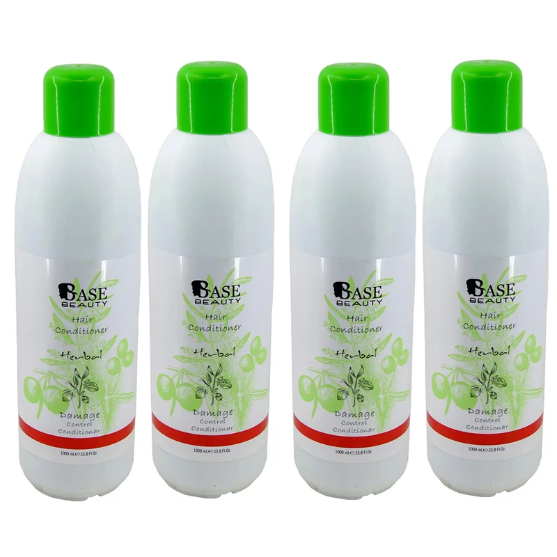 نرم کننده مو بیس بیوتی Herbal2 حجم 1000 میلی لیتر مجموعه 4 عددی