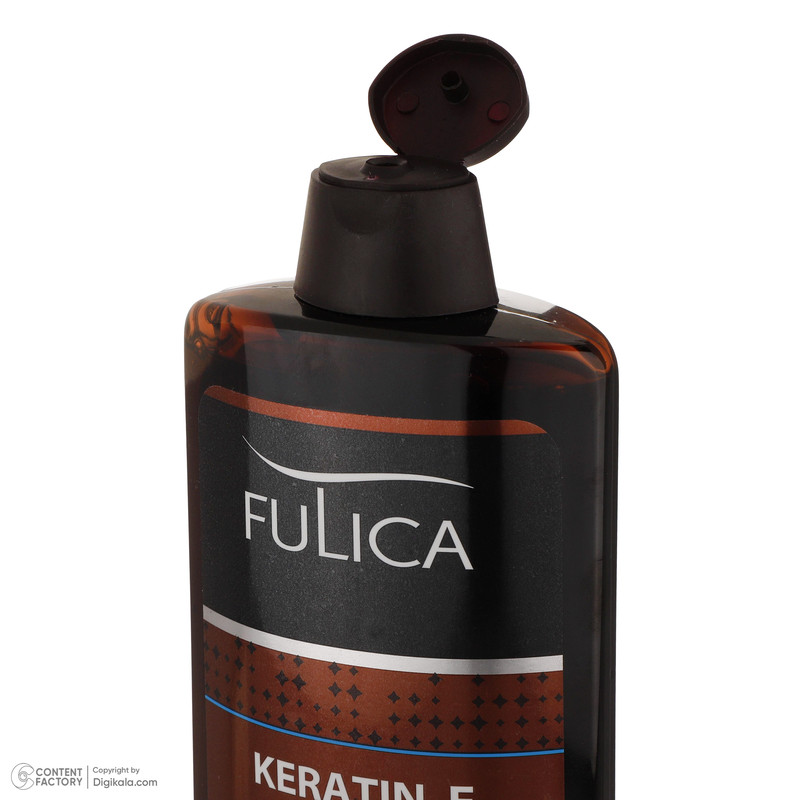 شامپو تقویت کننده مو فولیکا Keratin E مناسب موهای آسیب دیده و دارای موخوره حجم 400 میلی لیتر