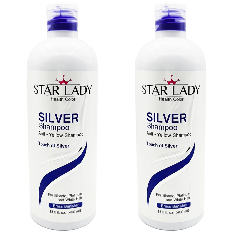 شامپو ضد زردی استار لیدی Silver حجم 400 میلی لیتر مجموعه 2 عددی