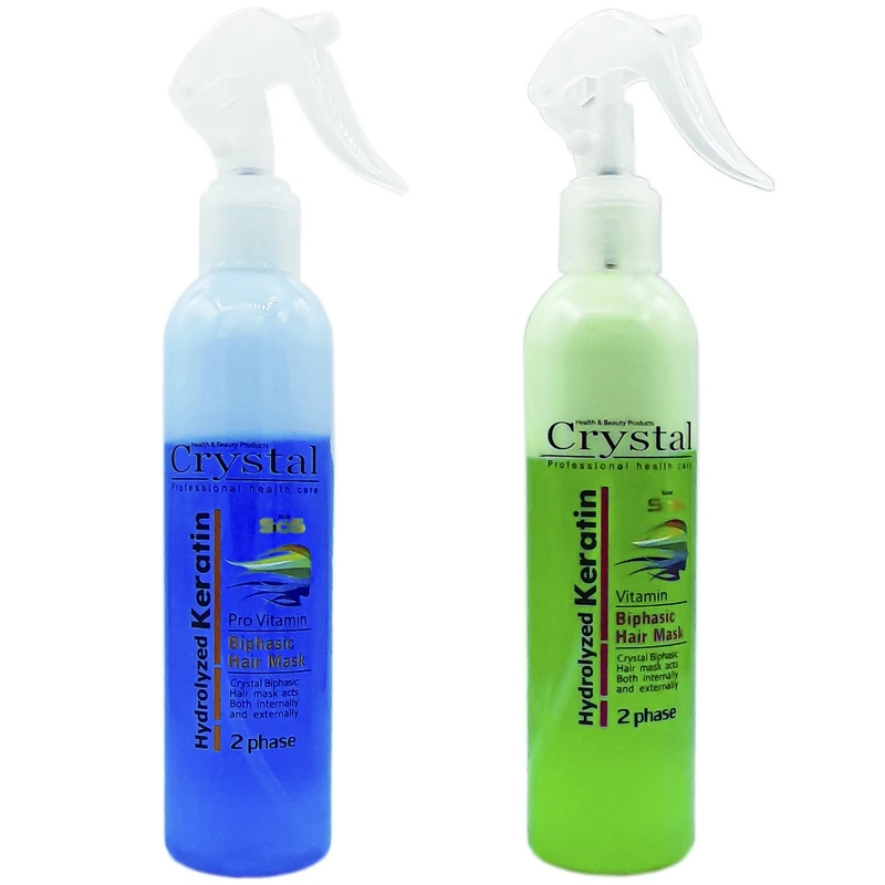 ماسک مو دو فاز کراتینه کریستال Hydrolyzed Keratin حجم 250 میلی لیتر مجموعه 2 عددی
