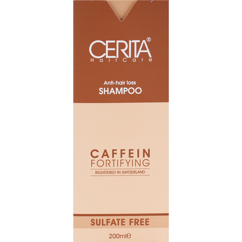 شامپو تقویت کننده و ضد ریزش مو سریتا Caffein حجم 200 میلی لیتر