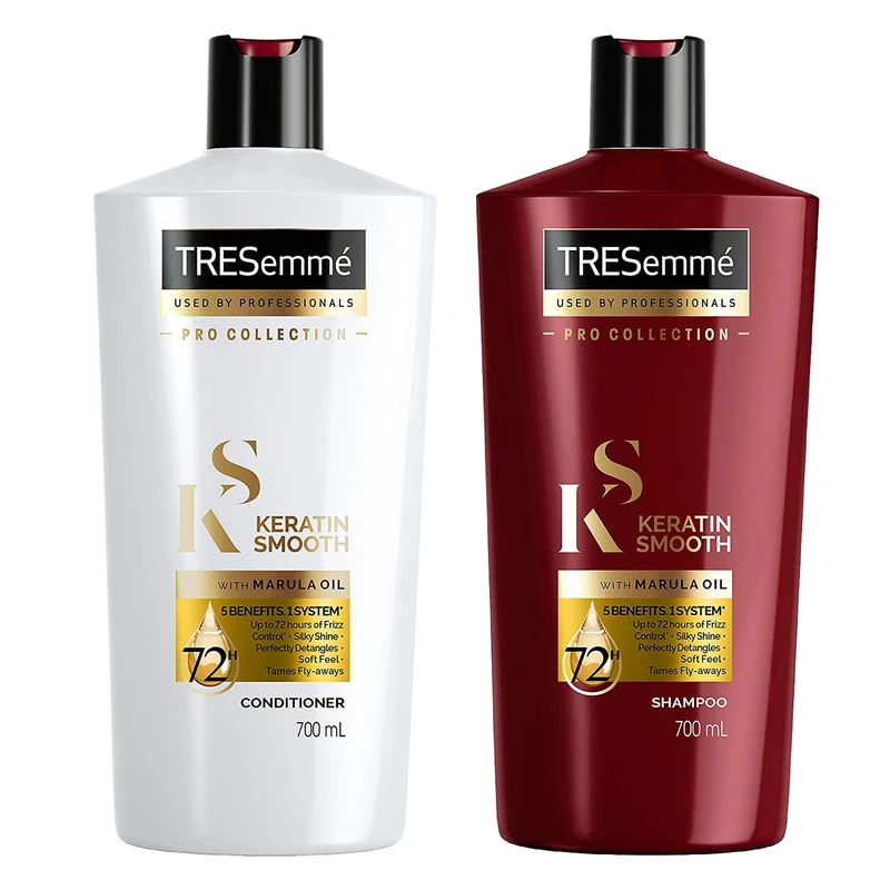 شامپو و نرم کننده مو ترزمی keratin حجم 700 میلی لیتر
