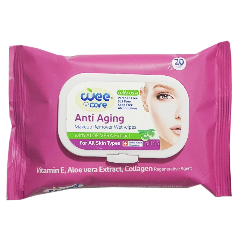 دستمال مرطوب وی کر New Anti Aging بسته 20 عددی