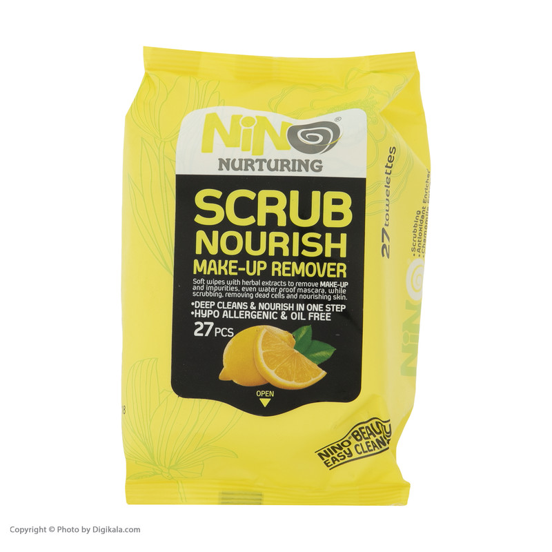 دستمال مرطوب نینو Lemon بسته 27 عددی
