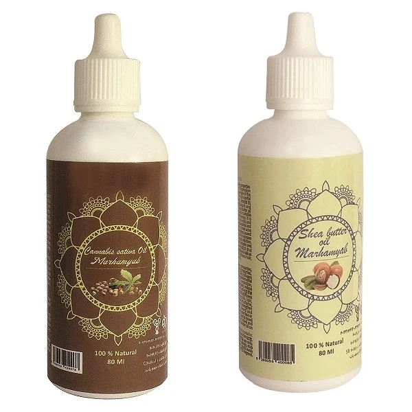 روغن بدن مرهم یاب شی باتر و شاهدانه حجم 80 میلی لیتر مجموعه 2 عددی