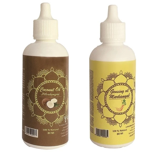 روغن بدن مرهم یاب نارگیل و جینسینگ حجم 80 میلی لیتر مجموعه 2 عددی