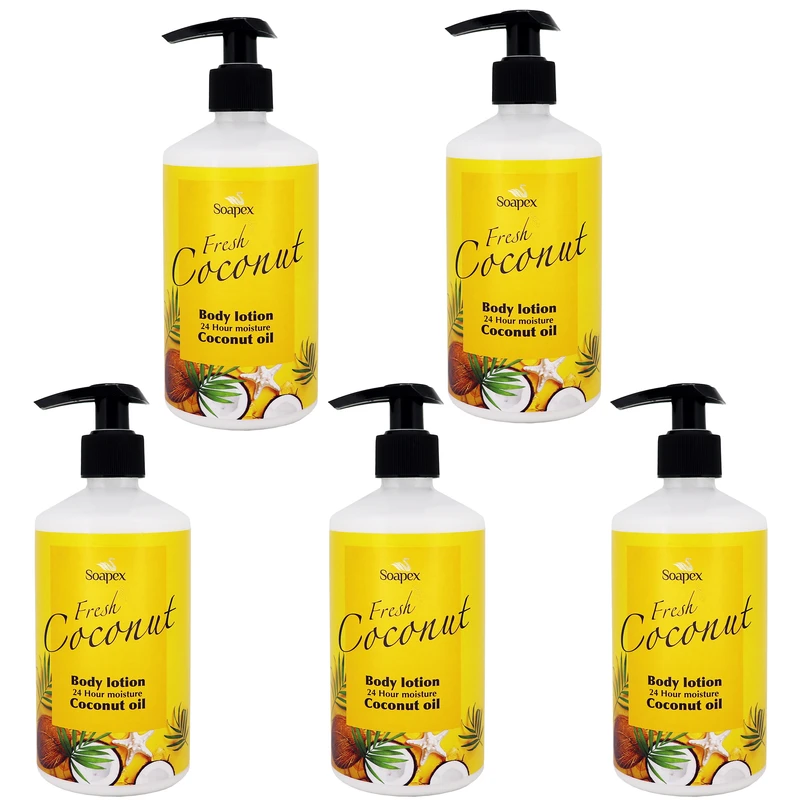 لوسیون بدن سوپکس Coconut oil حجم 350 میلی لیتر مجموعه 5 عددی