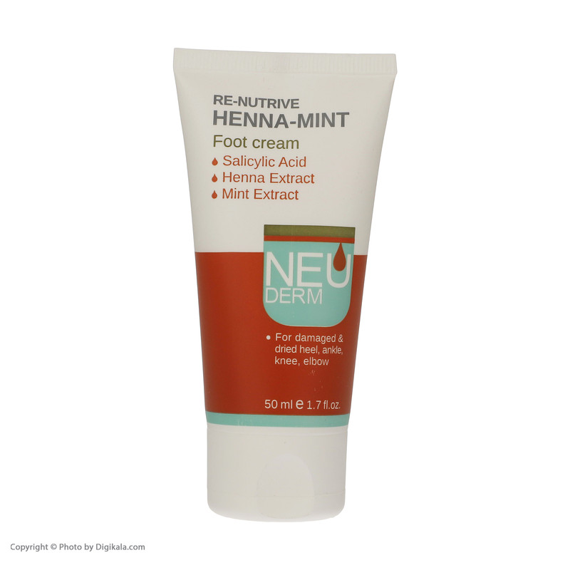 کرم ترک پا نئودرم Henna-Mint حجم 50 میلی لیتر