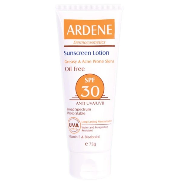 لوسیون ضدآفتاب آردن SPF30 مناسب پوست های چرب و مستعد آکنه حجم 75 میلی لیتر