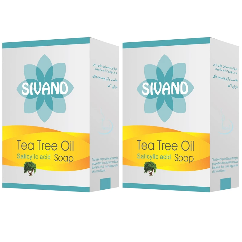 صابون ضد جوش سیوند Tea Tree وزن 90 گرم مجموعه 2 عددی